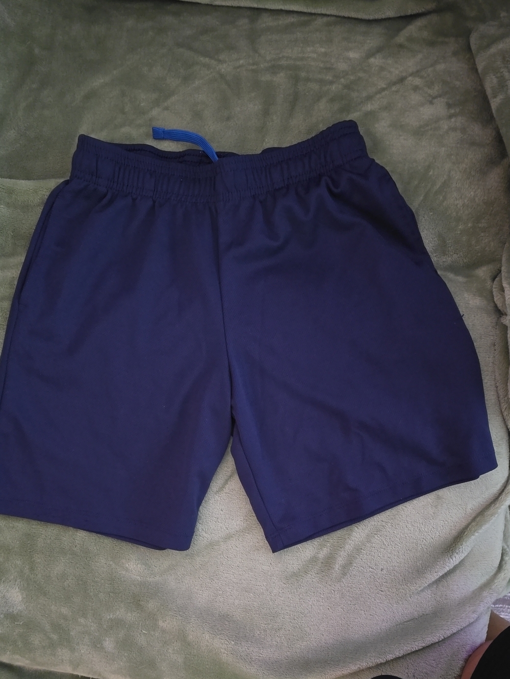 all in motion Navy Blue Kids Athletic Shorts with Blue Drawstring